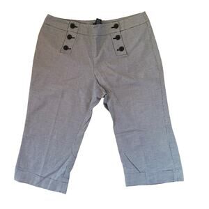 New York & Company plus sz. 16 black & white houndstooth sailor capris, #4181